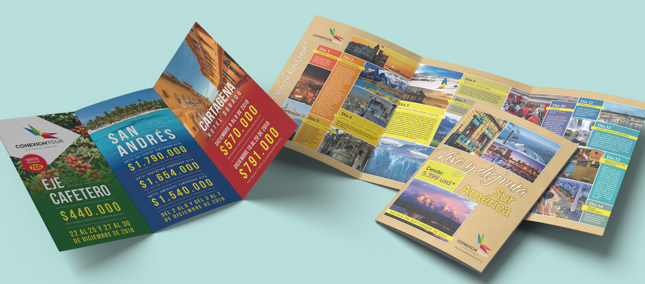 Daniel Rios Oquendo - Portafolio - Conexión Tour - Brochures y Trifolds